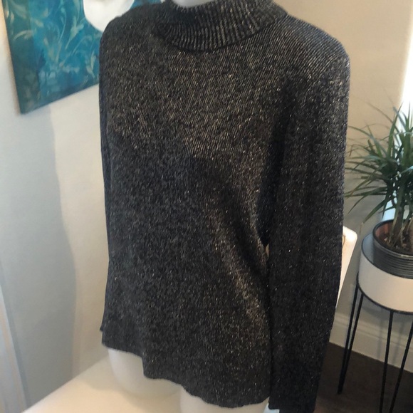Vintage black and silver sparkle sweater - Picture 3 of 7